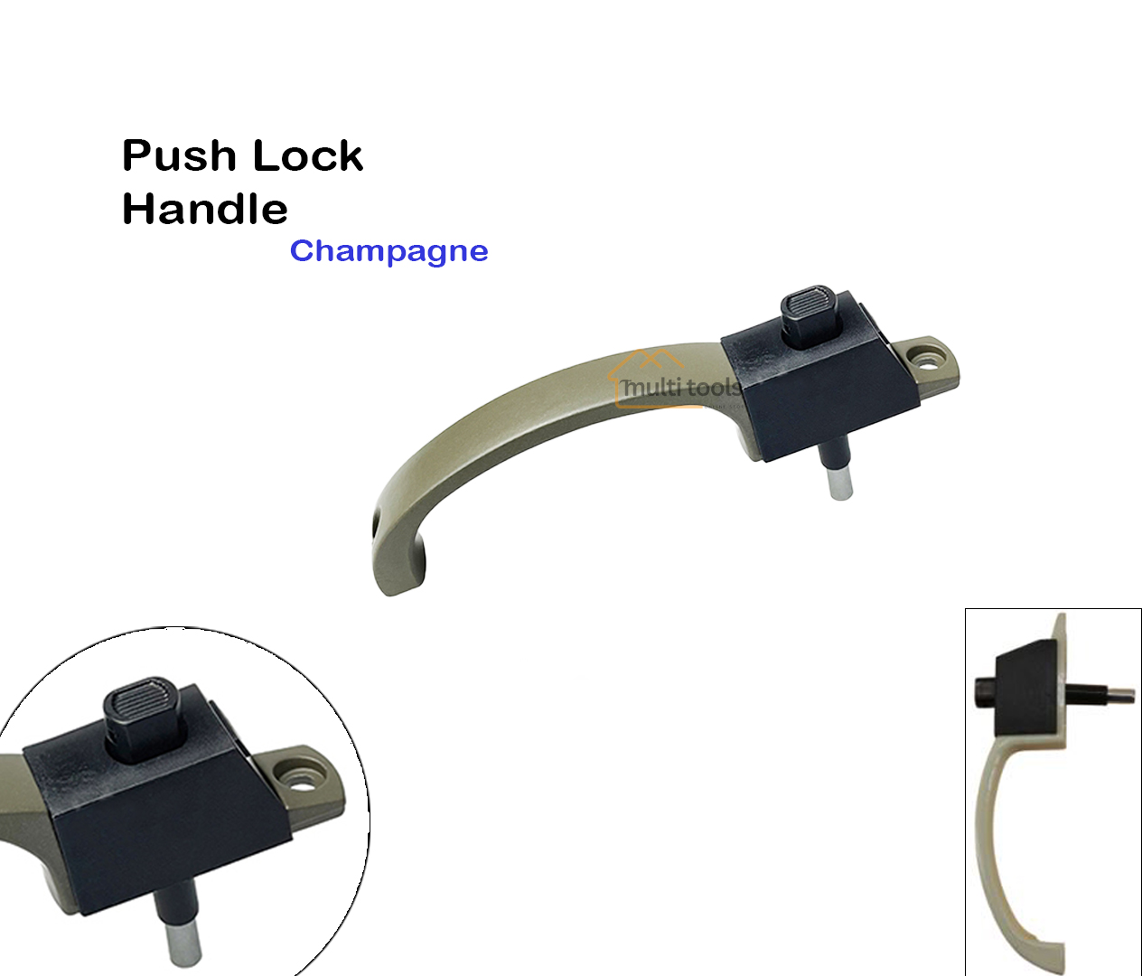 Push Lock Handle (Champagne)